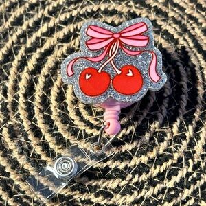 Cherry 🍒 Bow Badge Reel